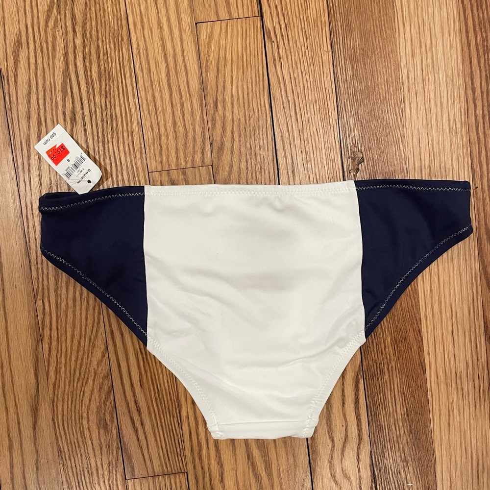 NWT GAP Navy Blue and White Bikini Minimalist Swimwear - Picture 6 of 9